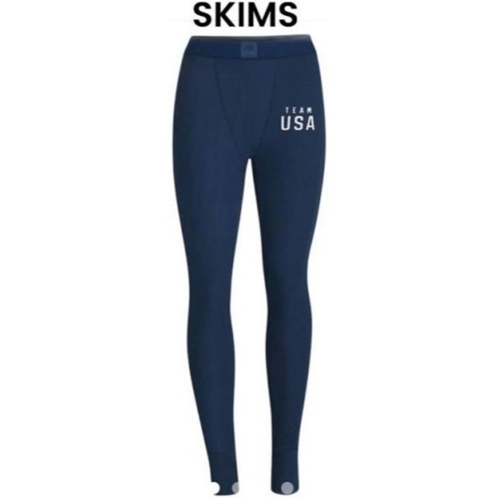 SKIMS Soft Lounge Rib Leggings Team USA Navy XL - Picture 7 of 12